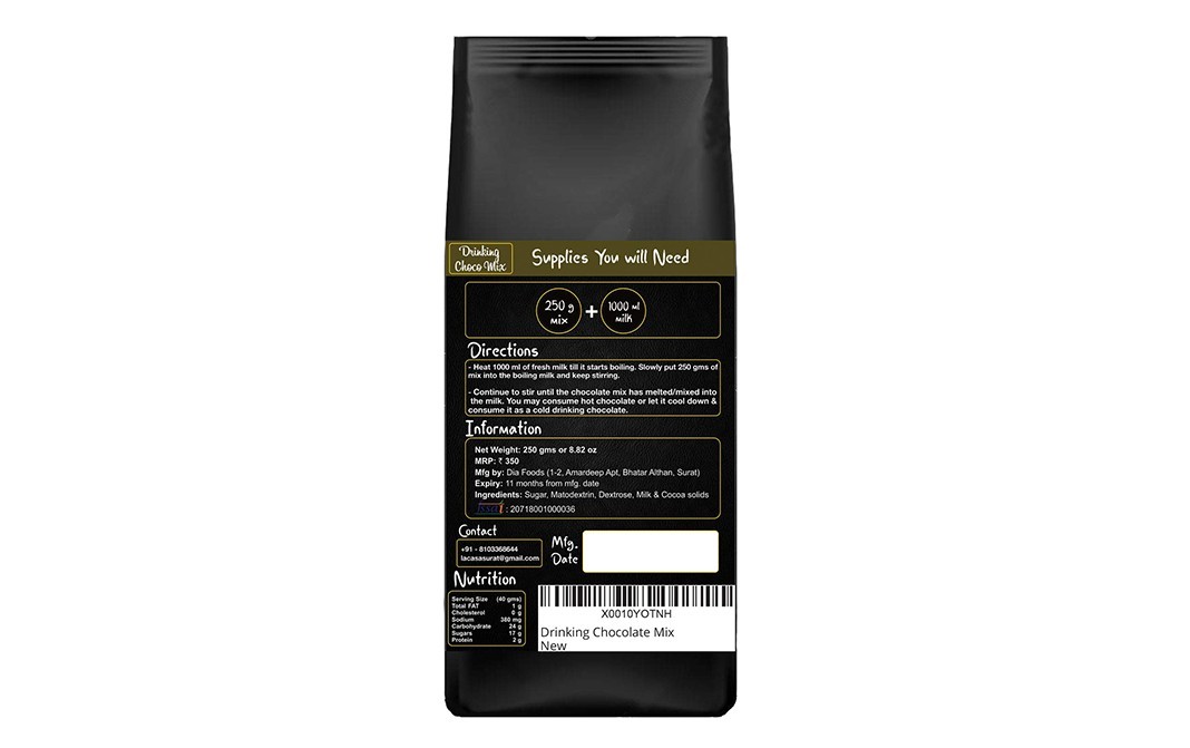 La Casa Rich Drinking Chocolate Mix    Pack  250 grams